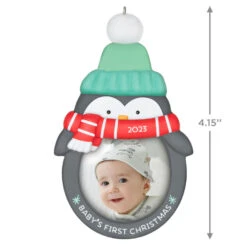 Hallmark Baby's 1st Christmas 2023 Photo Frame Ornament 10 Hallmark Baby's 1st Christmas 2023 Photo Frame Ornament -Hallmark Babys 1st Christmas Penquin Frame Keepsake Ornament 1699QGO2719 03