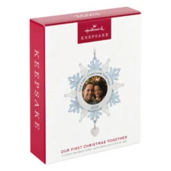 Hallmark Our First Christmas Together Snowflake 2023 Photo Frame Ornament 11 Hallmark Our First Christmas Together Snowflake 2023 Photo Frame Ornament -Hallmark BlueWhite Snowflake Picture Frame Keepsake Ornament 1699QGO2879 04