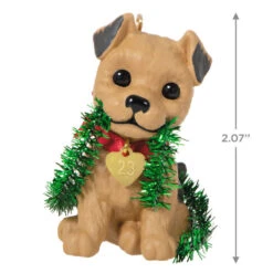 Hallmark Puppy Love Terrier 2023 Ornament 10 Hallmark Puppy Love Terrier 2023 Ornament -Hallmark Dog With Tinsel Keepsake Ornament 1599QXR8177 03