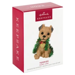Hallmark Puppy Love Terrier 2023 Ornament 11 Hallmark Puppy Love Terrier 2023 Ornament -Hallmark Dog With Tinsel Keepsake Ornament 1599QXR8177 04
