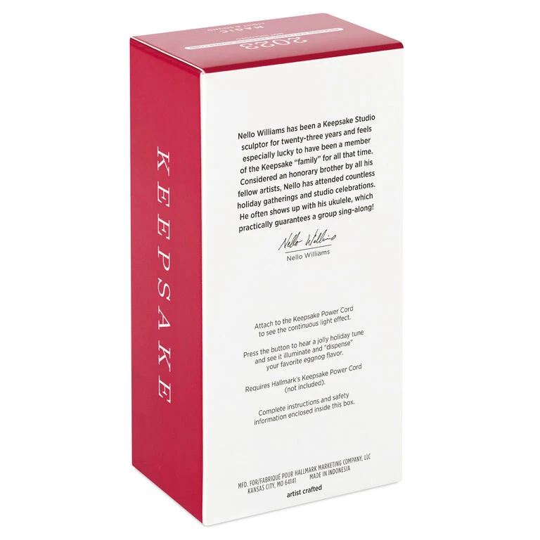 Hallmark Nellco Eggnog Machine Musical Ornament With Light 7 Hallmark Nellco Eggnog Machine Musical Ornament With Light - Image 5