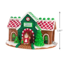 Hallmark Season's Treatings Special Edition Ornament -Hallmark Gingerbread Train Depot Keepsake Ornament 1899QXT4117 03