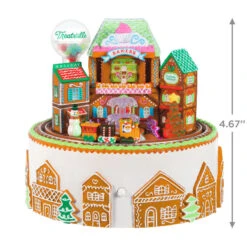 Hallmark Gingerbread Village Musical Ornament With Light And Motion -Hallmark Gingerbread Village With Train Keepsake Ornament 6499QGO2687 03