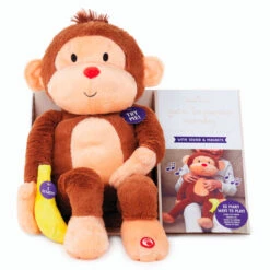 Hallmark Goin' Bananas Monkey Singing Stuffed Animal, 12" -Hallmark Goin Bananas Interactive Monkey Stuffed Animal With Sound 1PSB2187 04