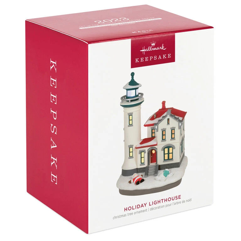 Hallmark Holiday Lighthouse 2023 Ornament With Light 6 Hallmark Holiday Lighthouse 2023 Ornament With Light - Image 4