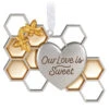 Hallmark Our Love Is Sweet Metal Ornament 1 Hallmark Our Love Is Sweet Metal Ornament -Hallmark Honeycomb and Heart Keepsake Ornament 1799QHX3027 01
