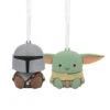 Better Together Star Wars: The Mandalorian™ And Grogu™ Magnetic Hallmark Ornaments, Set Of 2 2 Better Together Star Wars: The Mandalorian™ And Grogu™ Magnetic Hallmark Ornaments, Set Of 2 -Hallmark Mandalorian and Grogu Christmas Ornaments 3HCM2401 01