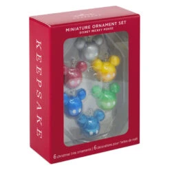Hallmark Mini Disney Mickey Mouse Ornaments, Set Of 6 12 Hallmark Mini Disney Mickey Mouse Ornaments, Set Of 6 -Hallmark Mickey Ears Balls Keepsake Ornaments 1599QSB6217 04