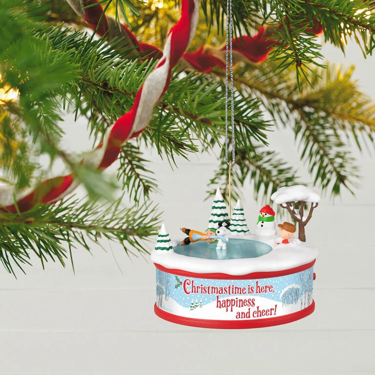 Hallmark The Peanuts® Gang Christmastime Is Here Musical Ornament With Motion 4 Hallmark The Peanuts® Gang Christmastime Is Here Musical Ornament With Motion - Image 2