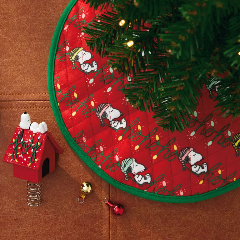 Hallmark Mini The Peanuts® Gang Snoopy Christmas Tree Topper And Tree Skirt, Set Of 2 4 Hallmark Mini The Peanuts® Gang Snoopy Christmas Tree Topper And Tree Skirt, Set Of 2 - Image 2