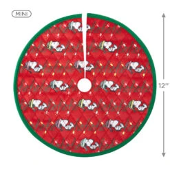 Hallmark Mini The Peanuts® Gang Snoopy Christmas Tree Topper And Tree Skirt, Set Of 2 13 Hallmark Mini The Peanuts® Gang Snoopy Christmas Tree Topper And Tree Skirt, Set Of 2 -Hallmark Peanuts Snoopy Mini Keepsake Tree Skirt and Topper 2599QSB6249 04
