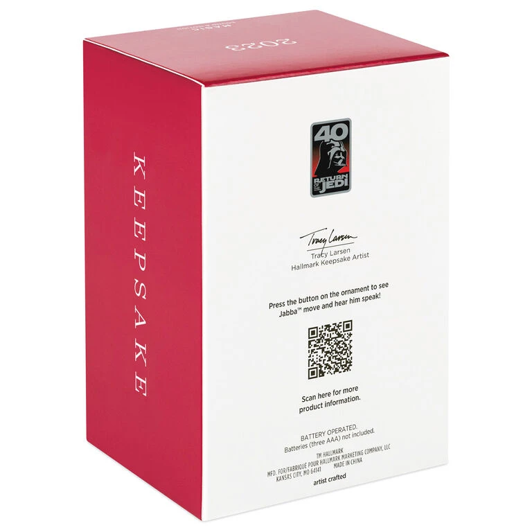 Hallmark Star Wars: Return Of The Jedi™ Jabba The Hutt™ Ornament With Sound And Motion 7 Hallmark Star Wars: Return Of The Jedi™ Jabba The Hutt™ Ornament With Sound And Motion - Image 5