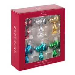 Hallmark The Peanuts® Gang Snoopy Glass Ornaments, Set Of 6 -Hallmark Set of 6 Colored Glass Snoopy Keepsake Ornaments 2499QSB6329 04