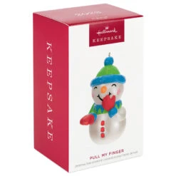 Hallmark Pull My Finger Snowman Ornament With Sound 11 Hallmark Pull My Finger Snowman Ornament With Sound -Hallmark Snowman With BlueGreen HatScarf Keepsake Ornament 2199QGO2829 04