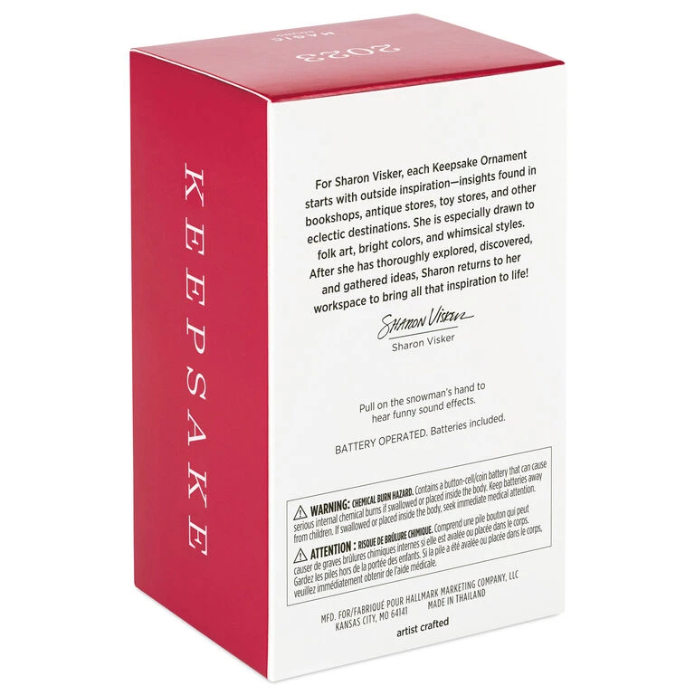 Hallmark Pull My Finger Snowman Ornament With Sound 7 Hallmark Pull My Finger Snowman Ornament With Sound - Image 5