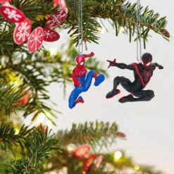 Hallmark Mini Marvel Spider-Man And Miles Morales Ornaments, Set Of 2 15 Hallmark Mini Marvel Spider-Man And Miles Morales Ornaments, Set Of 2 -Hallmark Spiderman Miles Morales Keepsake Ornaments 1999QXM9337 03