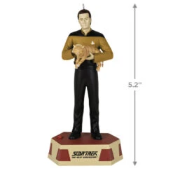 Hallmark Star Trek™: The Next Generation Data's Ode To Spot Ornament With Sound 10 Hallmark Star Trek™: The Next Generation Data's Ode To Spot Ornament With Sound -Hallmark Star Trek Data With Cat Keepsake Ornament 2299QXI7029 03