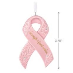 Hallmark Strength Within Pink Ribbon Porcelain Ornament Benefiting Susan G. Komen® 10 Hallmark Strength Within Pink Ribbon Porcelain Ornament Benefiting Susan G. Komen® -Hallmark Susan G Komen Pink Ribbon Keepsake Ornament 1999QXI7427 03