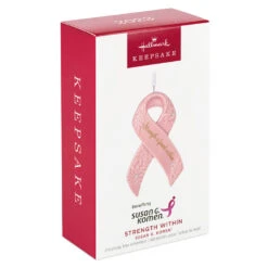 Hallmark Strength Within Pink Ribbon Porcelain Ornament Benefiting Susan G. Komen® 11 Hallmark Strength Within Pink Ribbon Porcelain Ornament Benefiting Susan G. Komen® -Hallmark Susan G Komen Pink Ribbon Keepsake Ornament 1999QXI7427 04