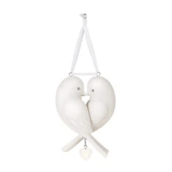 Hallmark Our Anniversary 2023 Porcelain Ornament -Hallmark White Love Birds Anniversary Keepsake Ornament 1999QHX3069 06